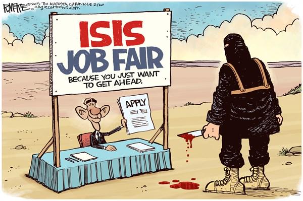 OlegZeltser's tweet photo. Obama wants ISIS to get jobs just so they can get on Obamacare.

#Jobs4ISIS http://t.co/skOyxolTMX