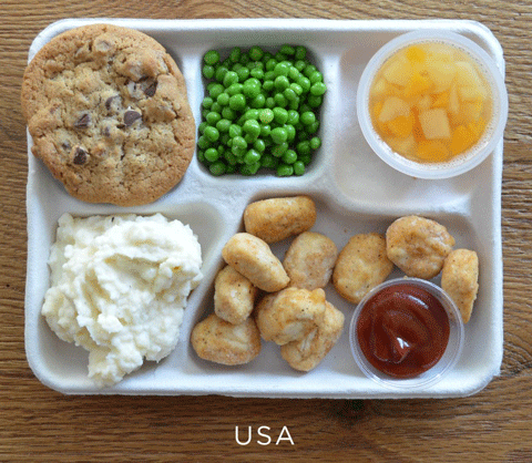 firstwefeast's tweet image. This photo series of school lunches from around the world proves our cafeteria food sucks - fwfea.st/Pmw6