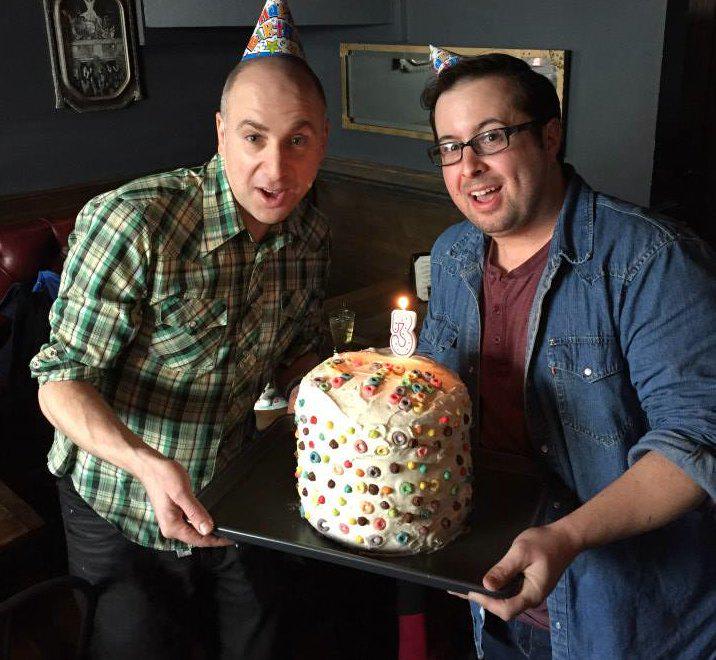SecretFormulaNY's tweet photo. How do you celebrate 3yrs of #SpoonsToonsAndBooze @nitehawkcinema? With a 6 Layer Cereal Cake of course! #sugarhigh http://t.co/pKNJeh0cNM
