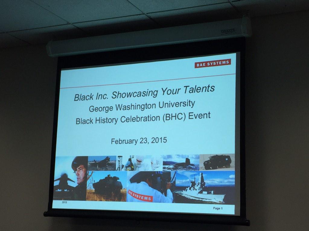 GWBHC2015's tweet photo. @gwcareercenter and @GWUMBSA Black Inc: Showcasing Your Talents! Happening NOW! http://t.co/nuOD5KqyNN