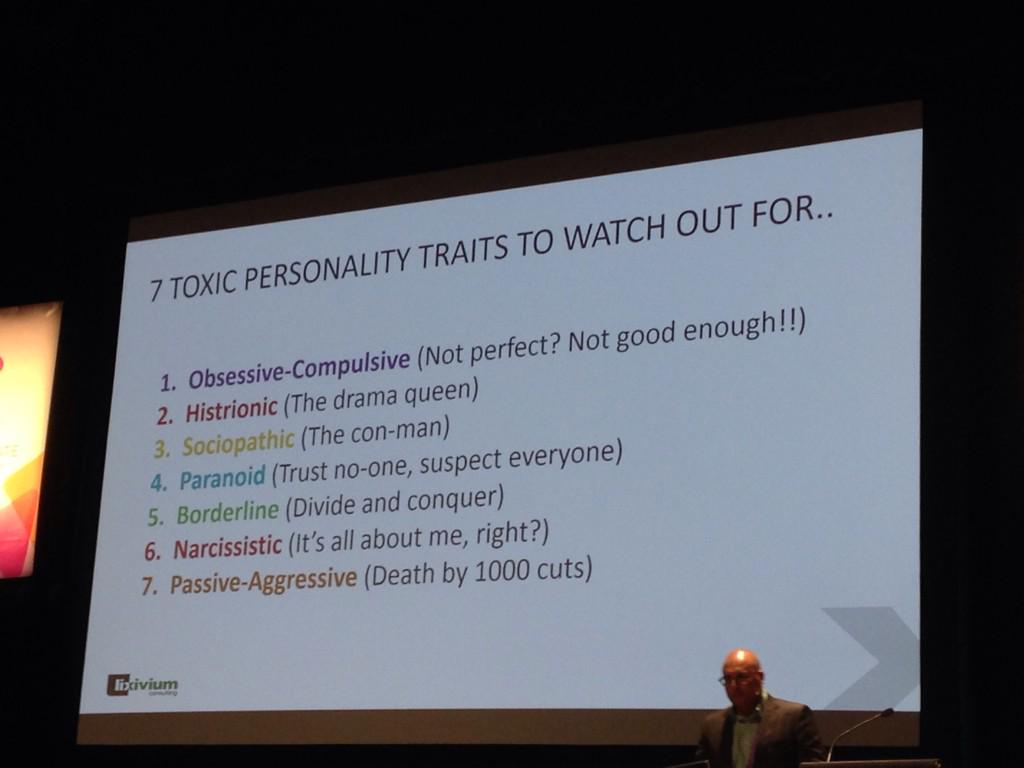 loubaforster's tweet photo. Warren Senn - Toxic personalities to watch out for #TriState2015 @LASAVictoria http://t.co/P322SG5aXA