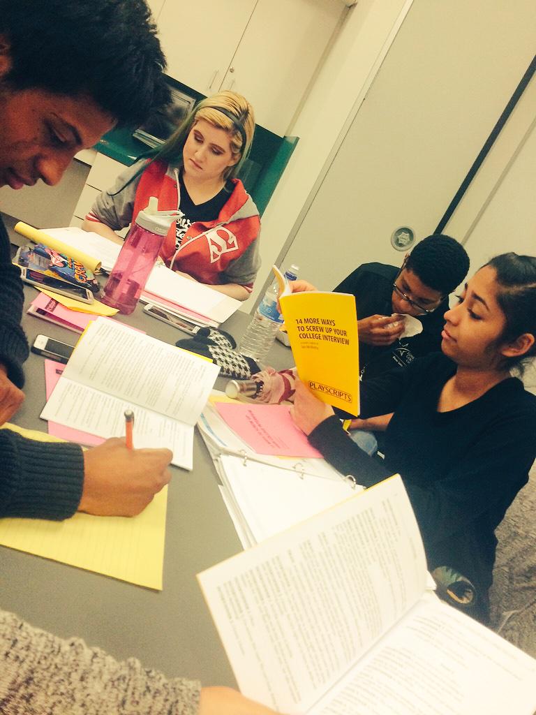 performtroupes's tweet photo. Table reads for #27ways! http://t.co/0nWinp2cpE