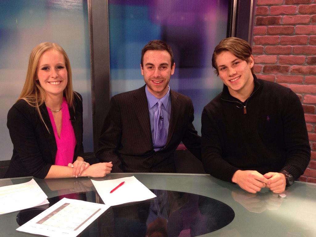 sharigibson_'s tweet photo. Big thanks to @bmacintyre13 from the @OHLSteelheads for being on @PeelSports with us today! http://t.co/E38BHOgDO7