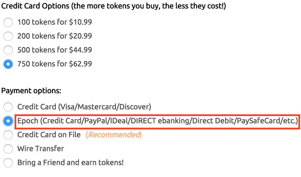 Cost of tokens on chaturbate