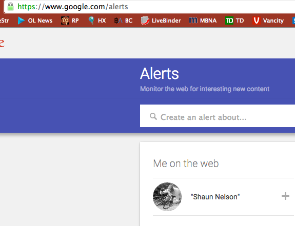 Create a Google Alert to monitor your digital footprint