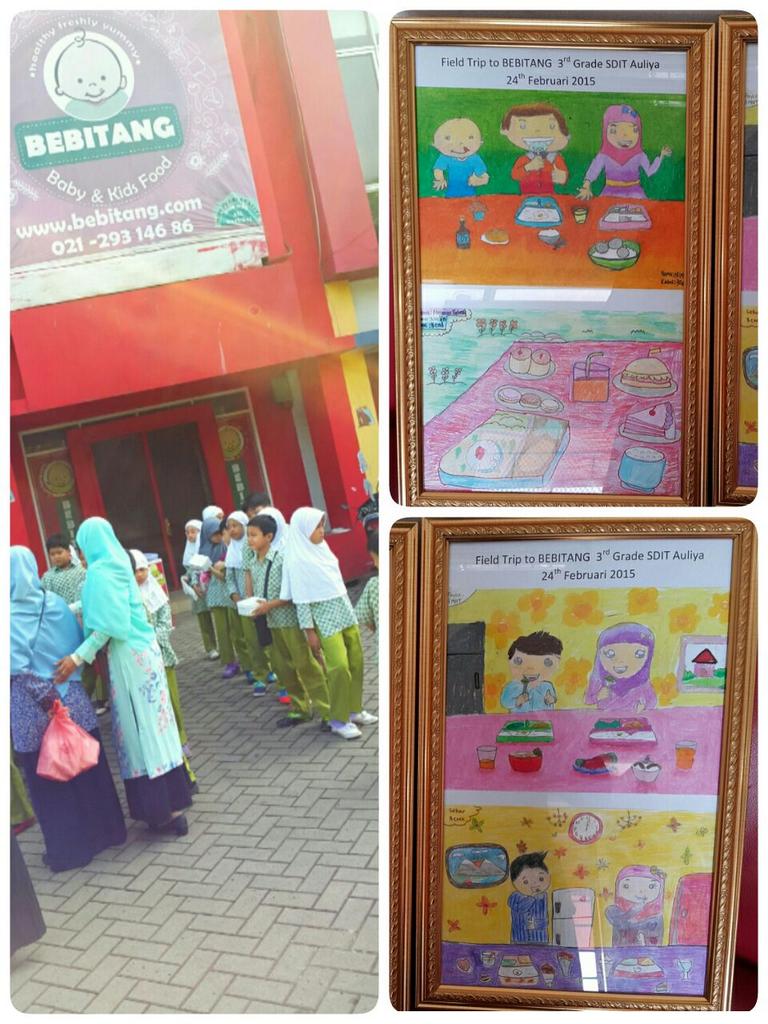bebitang's tweet image. Senangnya hari ini Dapuruko Bebitang kedatangan tamu dr SDIT Aulia,eh ada yg gambar "si bayi" melet logo Bebitang loh