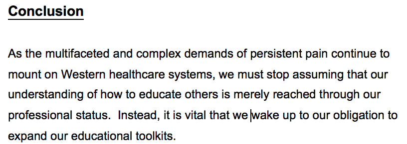 knowpainmike's tweet image. @ClinicalspTrev Very true Trev. Yet communication &amp;amp; educational skills are often assumed. #changepractice #knowpain