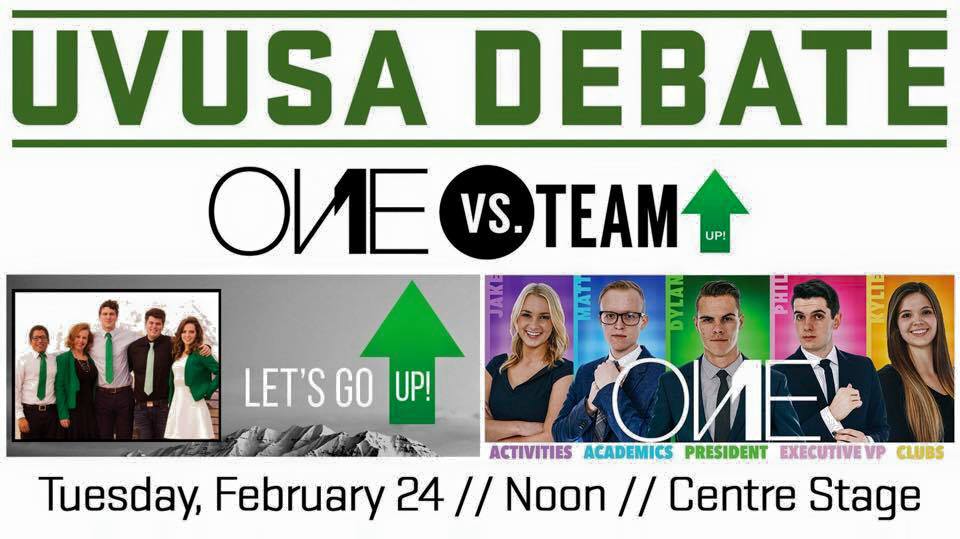 tiffisoutside's tweet photo. Make sure you're at the #UVUSAdebate tomorrow at noon! If you can't make it, follow @UVUReview for live-tweeting. http://t.co/ODlNAnklHA