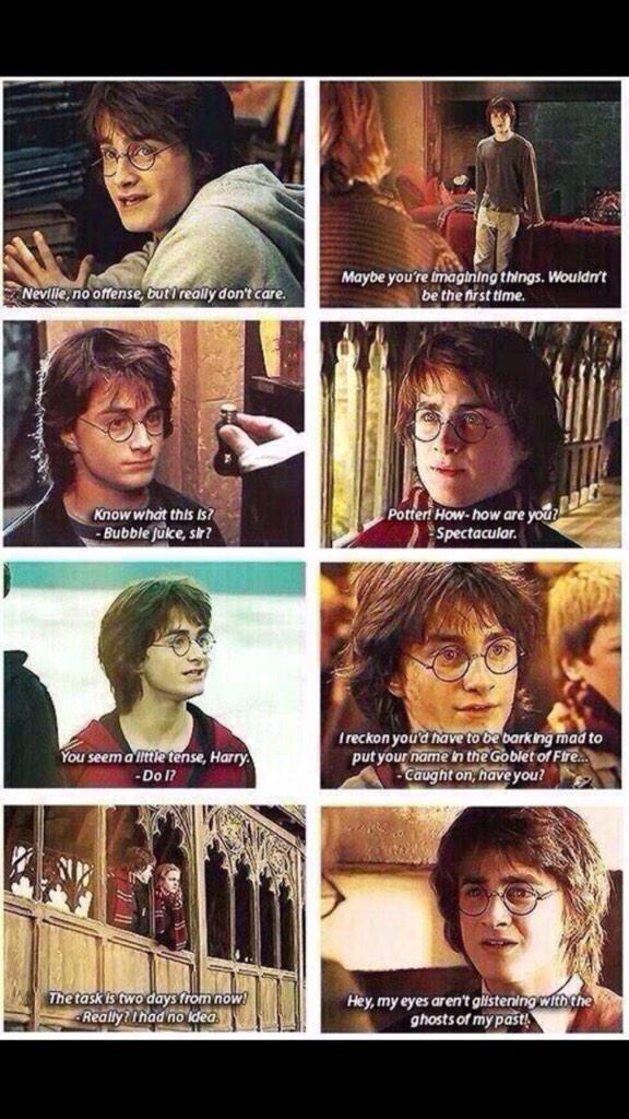 9GAG's tweet photo. Harry Potter and the Year of the Sass Master Who Couldn't Be Tamed http://t.co/qXp0Ko8HNx
