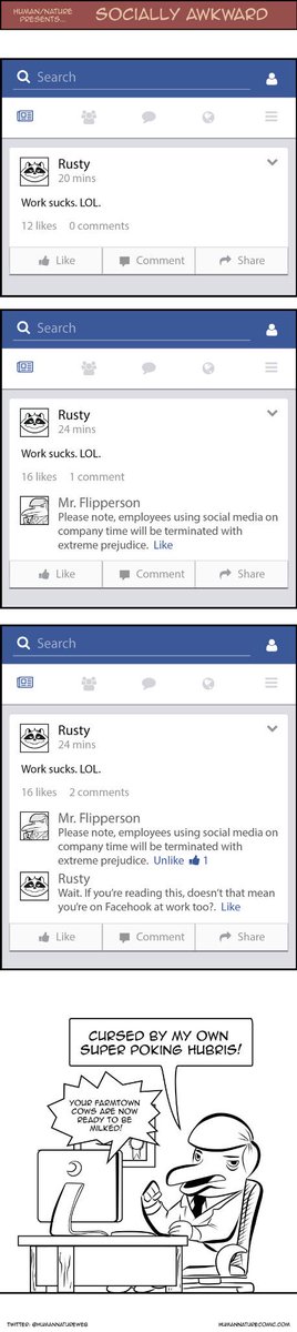 Watch out! Today's HUMAN/NATURE #webcomic is gonna Super Poke you right in your Facebook! humannaturecomic.com/?p=1269