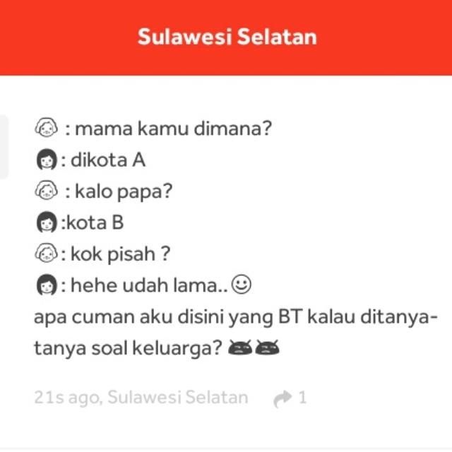 BT kalau ditanya soal keluarga. Apa cuman aku yang ngerasa seperti ini?