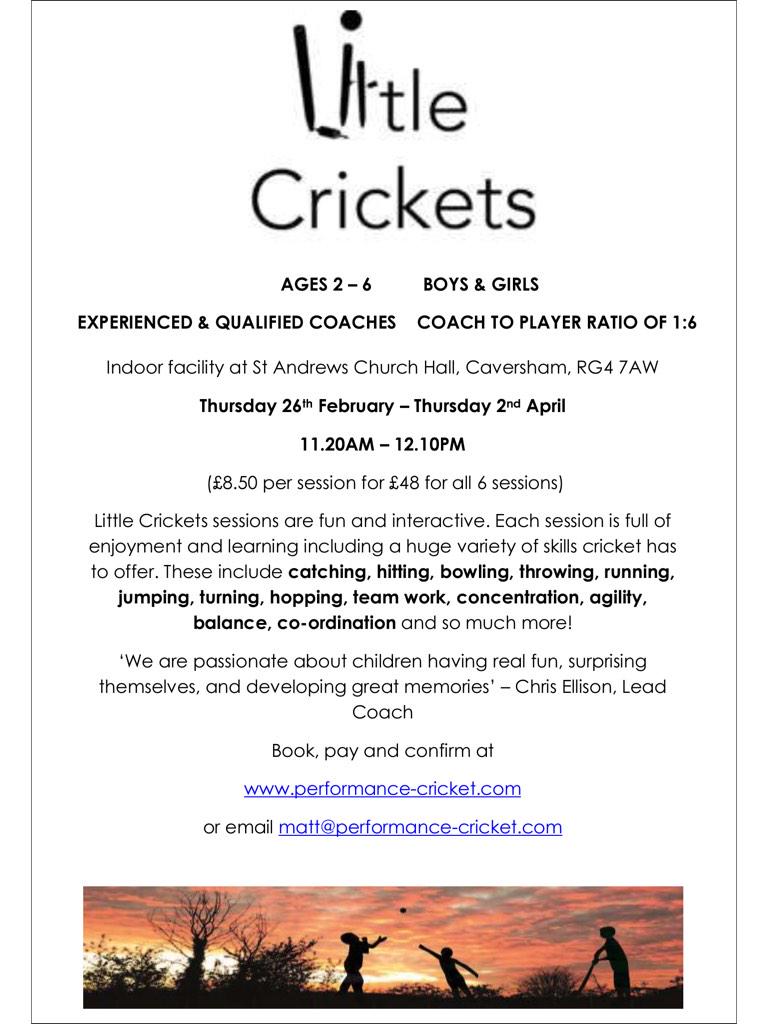 LittleCricks's tweet image. #LittleCrickets starting at St Andrews Hall, Caversham this Thursday morning! @MumsnetReading