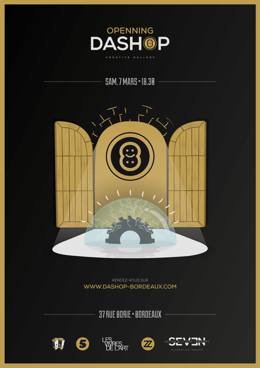 DASHOPBORDEAUX's tweet image. YO ! 
L'ouverture c'est samedi 7 mars, au 37 rue Borie, à Bordeaux... @ShadazzShelter &amp;amp; @LesVivresdelArt #DASHOP