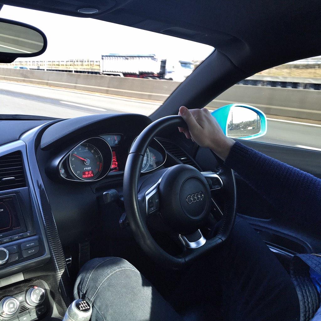 WallacePJW's tweet image. Filming with @MrSupercarHire today and the new Audi R8 V10 Spyder and Ferrari California...but not driving them yet!