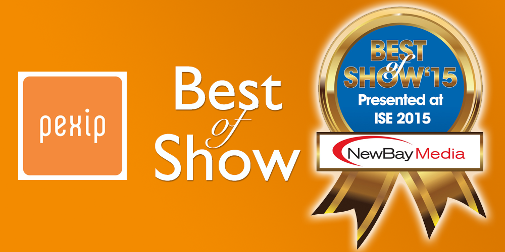 pexip's tweet image. Pexip recognized as “Best of Show” at #ISE2015. Thank you @AVTechnologyMag #videoconferencing pex.me/1LysMg0