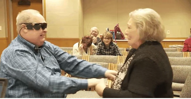Watch a blind man see his wife for the first time in 10 years thanks to ...