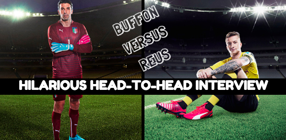 Switching_Play's tweet photo. WATCH: Buffon as a teacher? Reus as a pilot? The duo go head-to-head in hilarious interview http://t.co/KUY8qYZNG9 http://t.co/kQbAzZD9XF