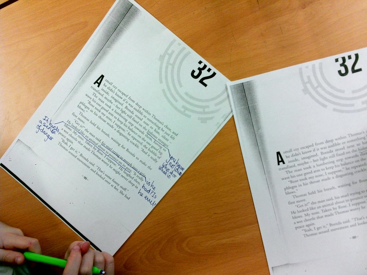HGPA3CS's tweet photo. Looking at how authors create tension and excitement using Maze Runner. #textinterrogation http://t.co/EPgGwiXhUS