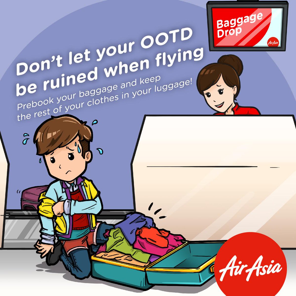 AirAsiaFilipino's tweet image. Don’t ruin your travel #OOTD by wearing &amp;amp; layering your excess baggage! Pre-book now @ bit.ly/AirAsiaPH!