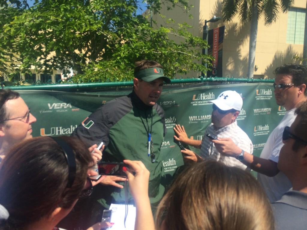 Canes Football on Twitter "Head coach GoldenAl meets with the media