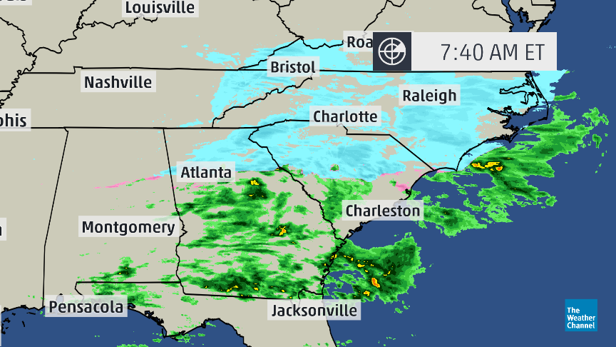 weatherchannel's tweet photo. #Snow across the #Carolinas this morning; dangerous #travel, esp. on untreated surfaces. #NCwx #SCwx #Quantum http://t.co/z1Z5poXwww