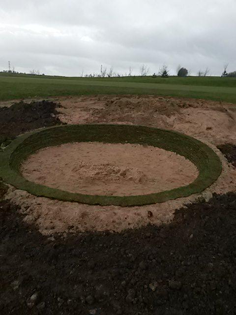 StainingGolf's tweet image. One of the new bunkers on the 7th nice and deep #getpracticing
