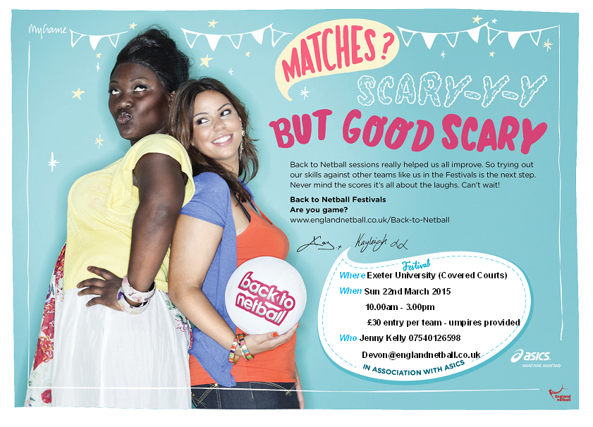 DEVON BACK TO NETBALL FESTIVAL IN MARCH 2015
