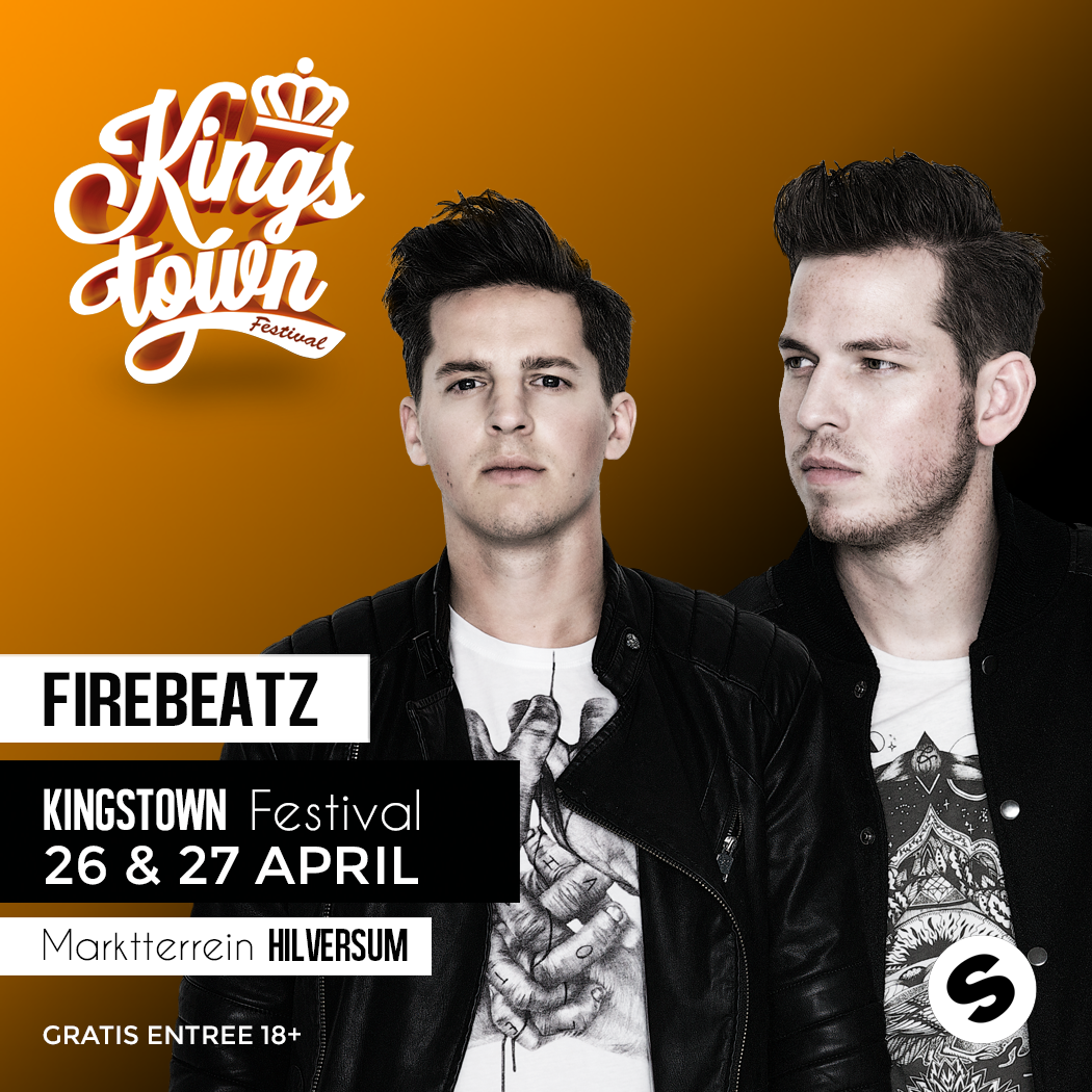 Firebeatz's tweet image. Yess op 27 april staan wij in Jurre's hometown op KingsTown Festival​!! Entree = gratis! See u there