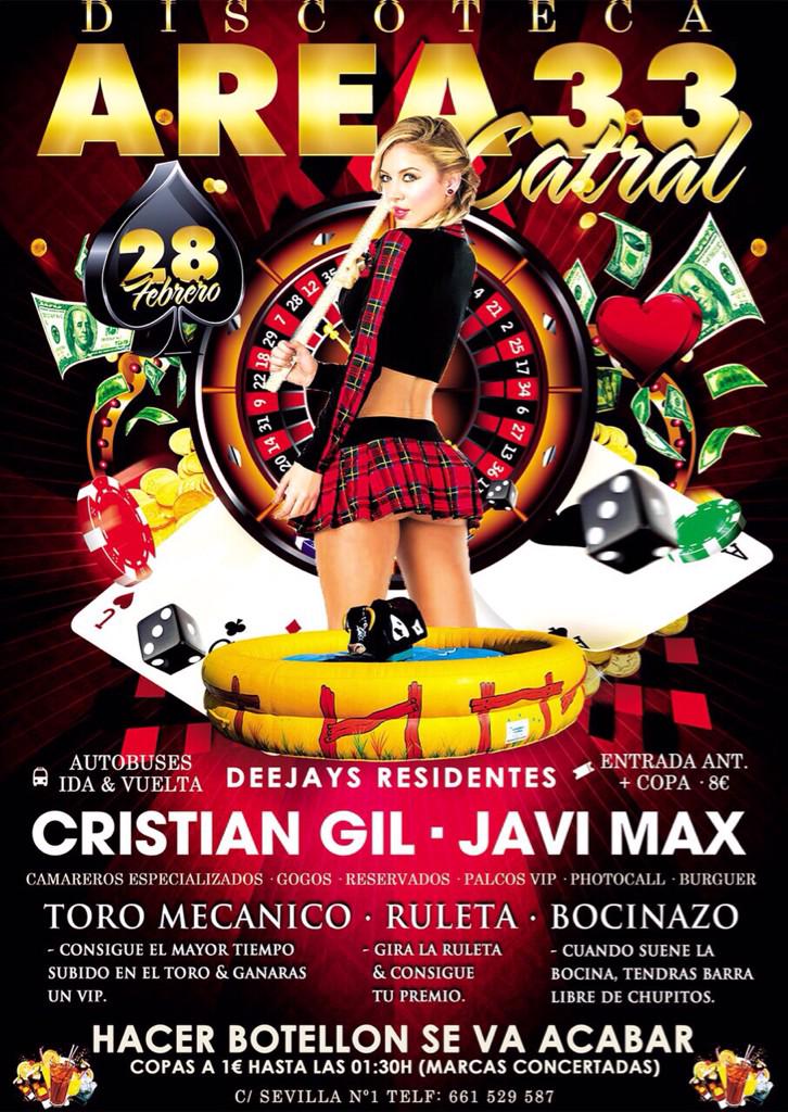 Este Sábado @Area33Catral :TORO MECÁNICO , RULETA , BOCINAZO . Anticipada 8€👉Copa+Toro+Ruleta , te lo piensas perder?