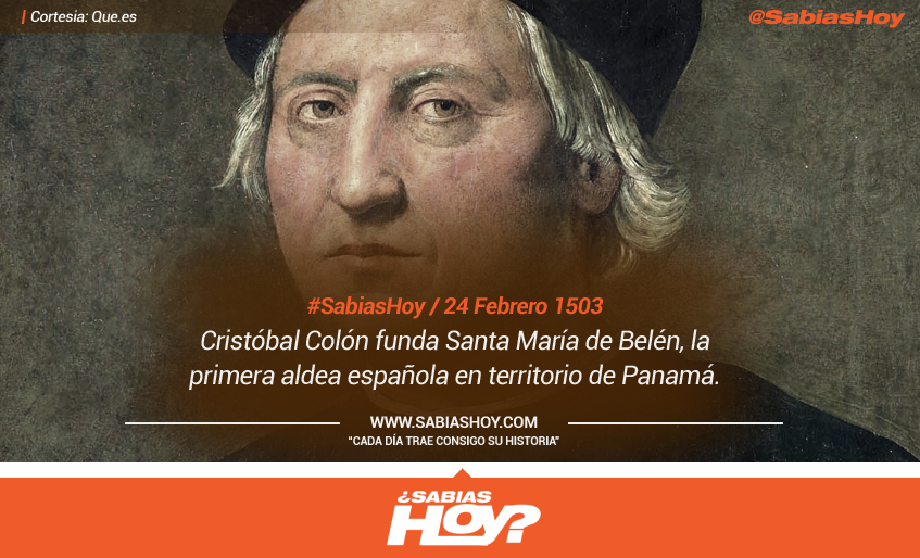 MiniBiografias's tweet photo. #SabiasHoy #24Febrero de 1503, #CristóbalColón funda Santa María de Belén, primera aldea española en #Panama. http://t.co/Td0cL22qgS