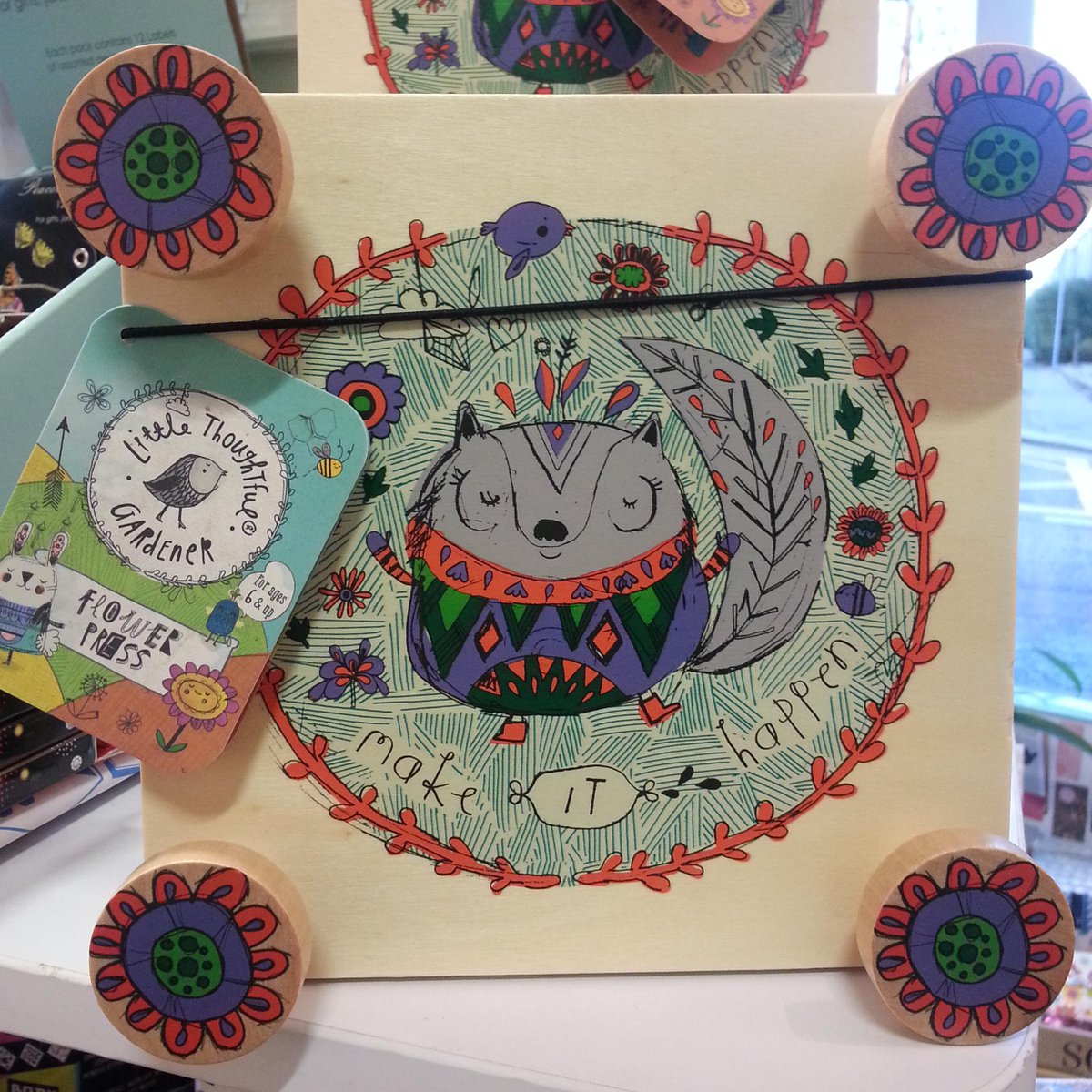 Gorgeous flower press new in today. I want this for the illustration alone! So cute!