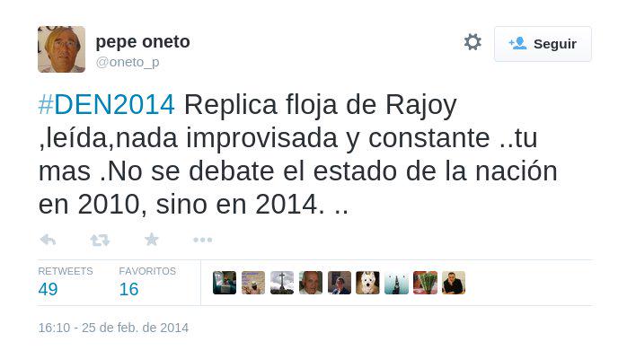 DanielCerdan's tweet photo. #DEN2014 Que dijo @oneto_p que precedente de replica leida de @_sanchezcastejon fue replica de @marianorajoy en 2014 http://t.co/z2aJtwCBgk