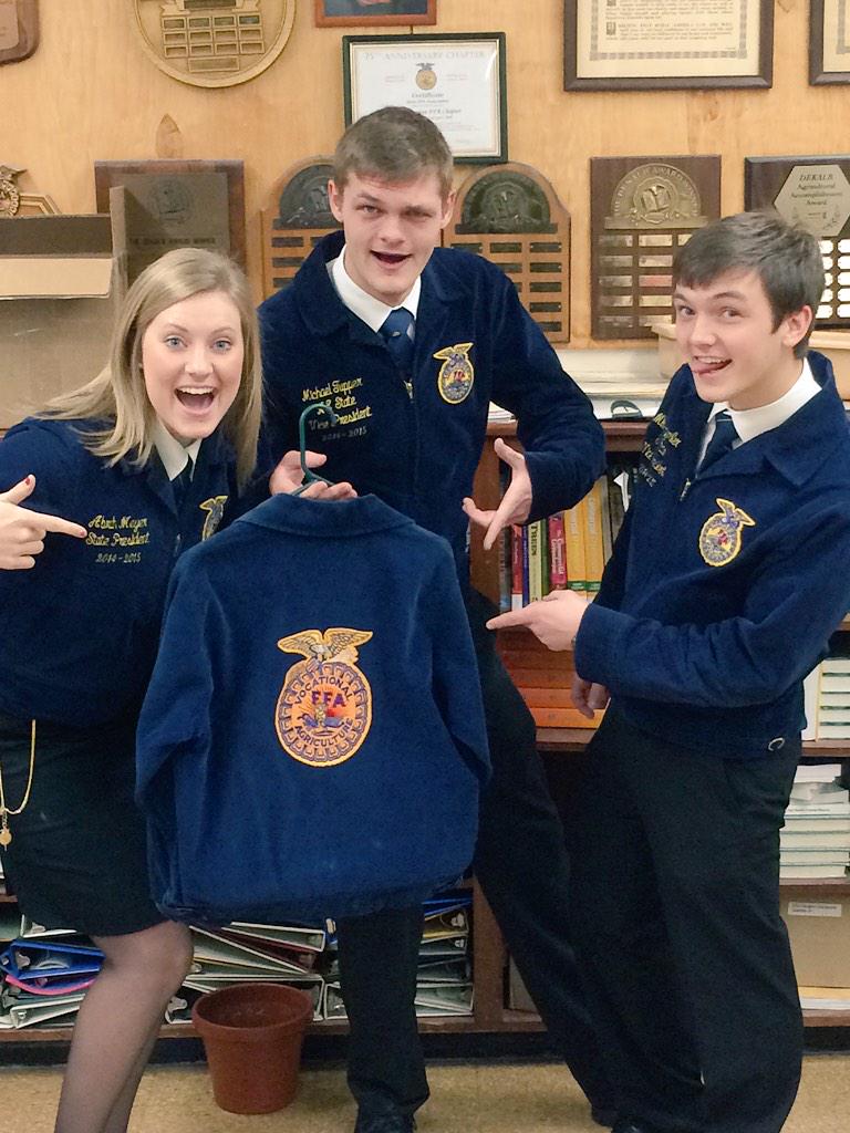 iowaffa's tweet photo. It's Day 2 of the FFA Week Photo Challenge: Official Dress! What does the back of your jacket look like? #ffaweek15 http://t.co/Srk1YJBlq3