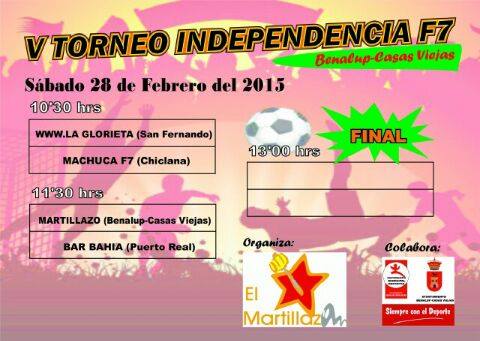 ELMARTILLAZOOO's tweet photo. ESTE FIN DE SEMANA NUESTRO TORNEO DE INDEPENDENCIA F7 BENALUP  CASAS VIEJAS http://t.co/xsCNPrGGQ3