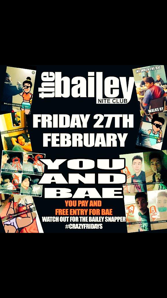 RT &amp; FAV TO WIN FREE ENTRY TO THIS WEEKS #CrazyFriday 
**2 FOR 1 OFFER** 
YOU PAY &amp; FREE ENTRY FOR BAE