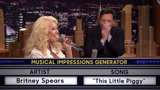 A_Side's tweet image. Christina Aguilera's Britney Spears impression might as well be Britney herself bit.ly/18hMiRS