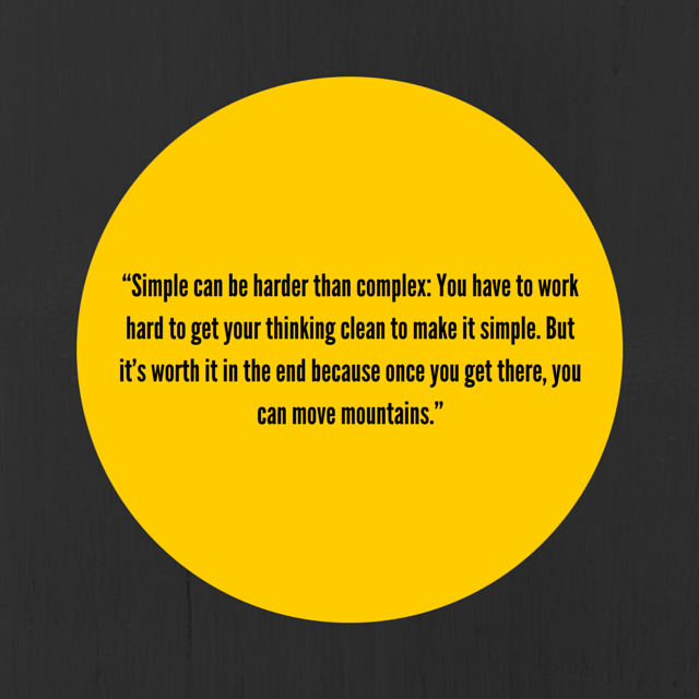 InstalogicInc's tweet image. Here's a great quote from #SteveJobs about simplicity. #SingleTaskingDay #Organization #Business #YYC #SocialMedia