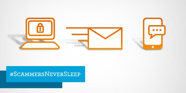 WellsFargo's tweet photo. When in doubt, delete. Read about phishing, vishing and more, because #ScammersNeverSleep: http://t.co/QKUgwWUanz http://t.co/uOVNEwJ205