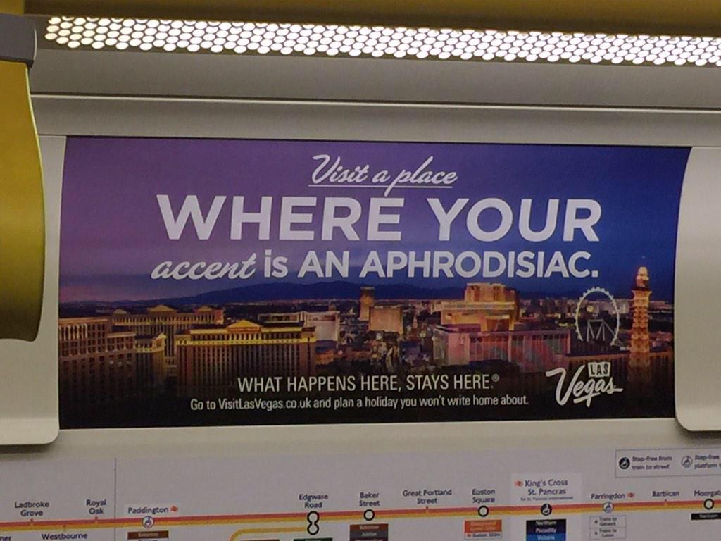 RedCarpetVIP's tweet image. Even the London Underground knows about that special place called Vegas!

#britishaccent #aussieaccent