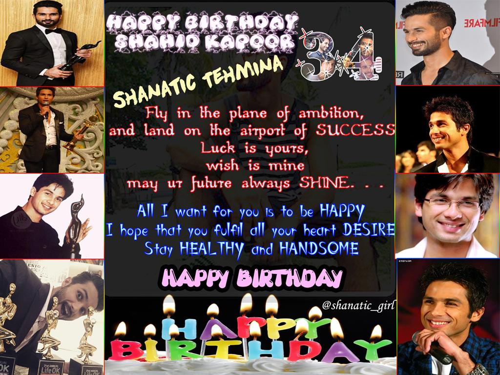 My creation for ur birthday.. plxx notice this..
keep smiling & winning..
Happy Birthday Shahid Kapoor 