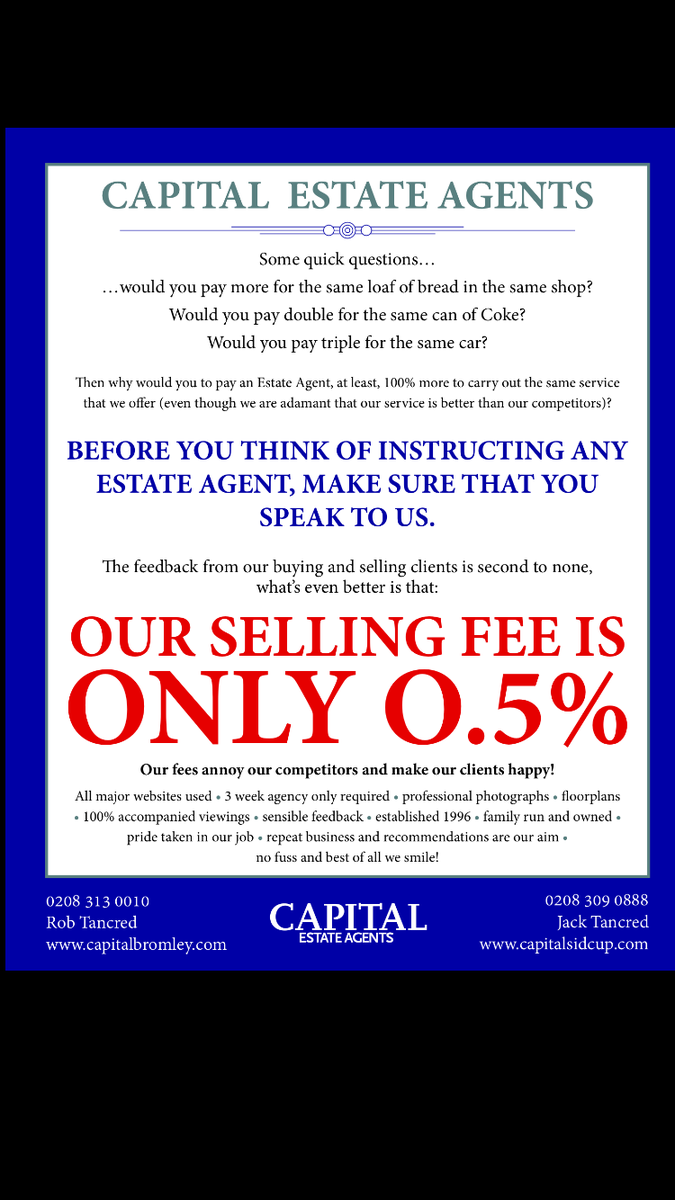 RobTancred's tweet photo. Our major marketing campaign starts tomorrow. Capital Bromley and Capital Sidcup. http://t.co/KecSoB2FAu