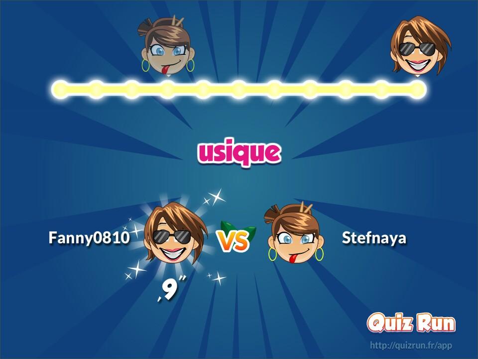 FannyGodart's tweet image. J'ai battu Stéphanie Negrao en 25,19’’ sur Quiz Run ! quizrun.fr/rnS