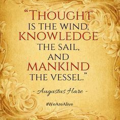 TopPinterestPin's tweet image. Thought is the wind, knowledge the sail, and mankind the wessel. #Quote

ift.tt/1DRTCza ... #PinOfTheDay