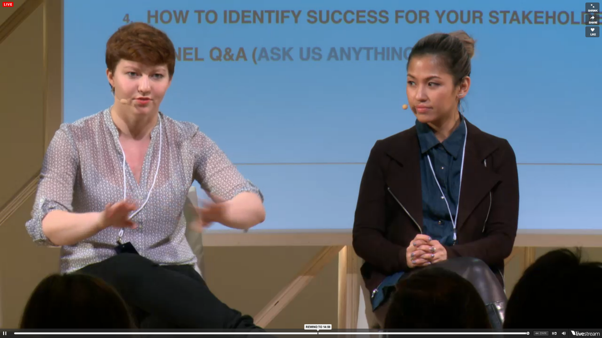 hiprobbie's tweet photo. I am soooooo proud of @itschelsealol. She owned her #SMWNYC panel today. #dataonfleek Here's an action shot http://t.co/xzS5FPIPFz