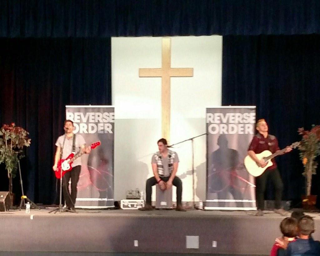 Reverse Order came to our school today to play music and to talk about bullying