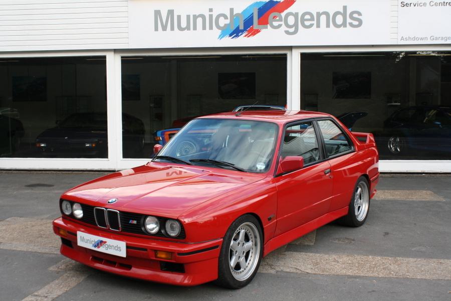 glorious zinnobar red BMW M3 (E30) available for sale at munich legends.munichlegends.co.uk/component/opti…