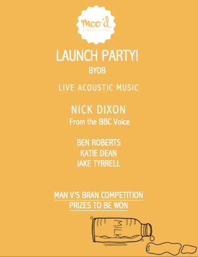 Ben Roberts On Twitter I M Playing The Launch Party Of Moo D Cereal House In Leeds Tomorrow Byob And Starts At 7 Should Be A Laff Http T Co Htjg0uh1di twitter