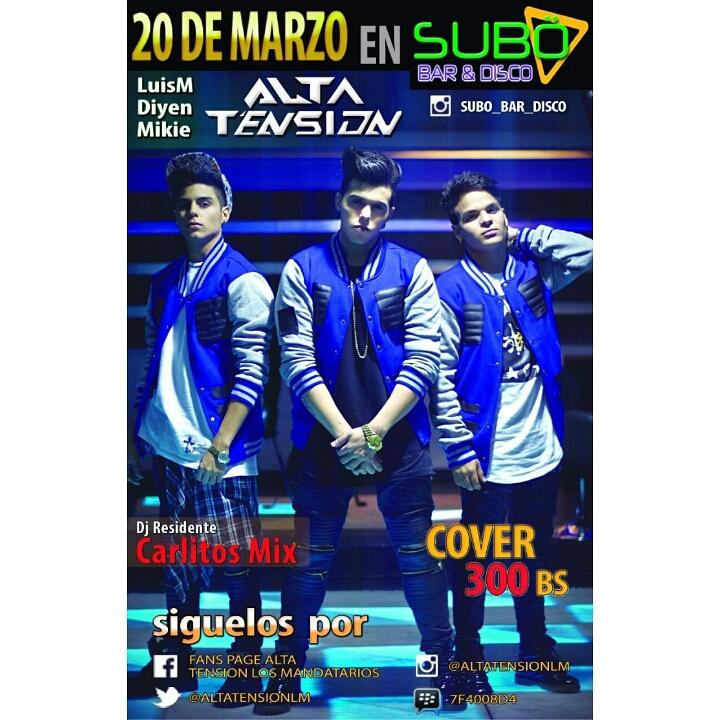 NotiAT's tweet photo. Pendiente toda la gente de #ElTigre el 19 de Marzo @AltaTensionLM visitando los medios 20 la cita en @Subo_Bar_Disco http://t.co/xazreYH1i0