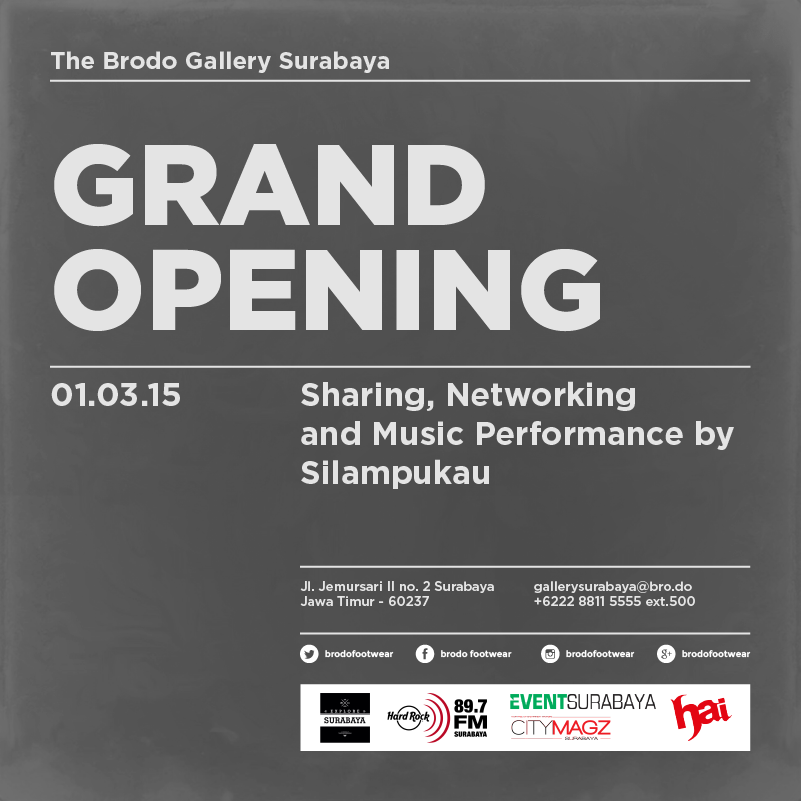 eventsurabaya's tweet photo. Grand Opening..! Sharing, Networking and Music Performance | 1 Maret 2015 @ Gallery Brodo Surabaya http://t.co/xZnjcKLzfz
