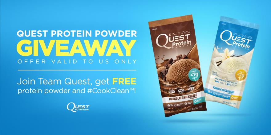 QuestNutrition's tweet image. RT &amp;amp; fill out the form here to sign up for Quest Protein Powder Samples - bit.ly/1wm8oxt
